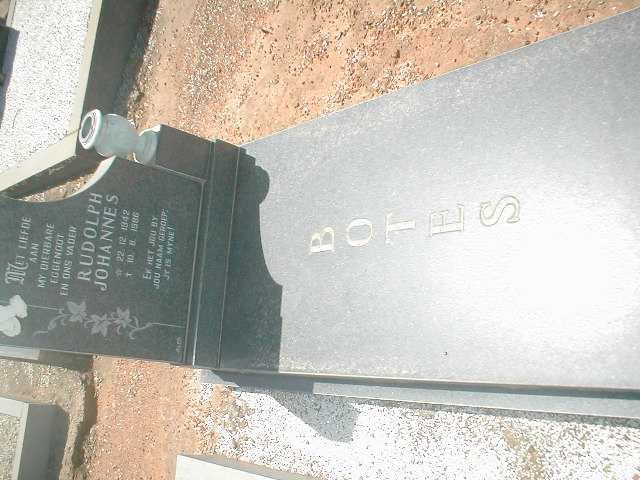 BOTES Rudolph Johannes 1942-1986