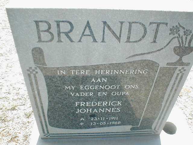 BRANDT Frederick Johannes 1911-1988