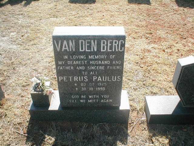 BERG Petrus Paulus, van den 1925-1990