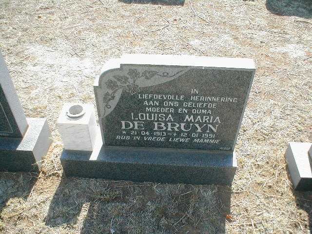 BRUYN Louisa Maria, de 1913 - 1991