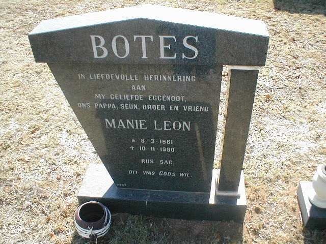 BOTES Manie Leon 1961-1990