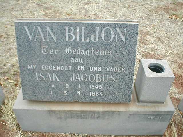 BILJON Isak Jacobus, van 1949-1984