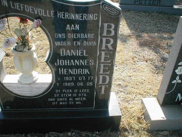 BREEDT Daniël Johannes Hendrik 1937-1989