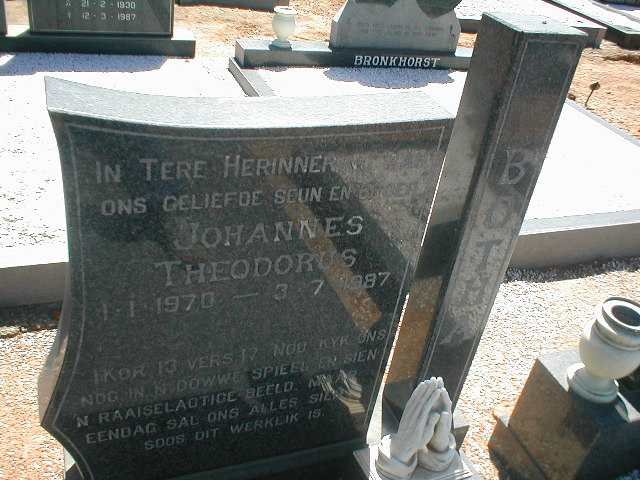 BOTHA Johannes Theodorus 1970-1987