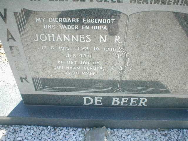 BEER Johannes N.R., de 1915-1986