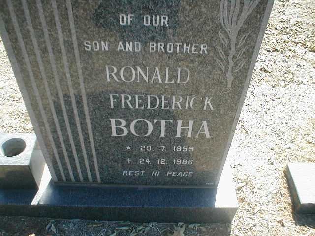 BOTHA Ronald Frederick 1959-1986