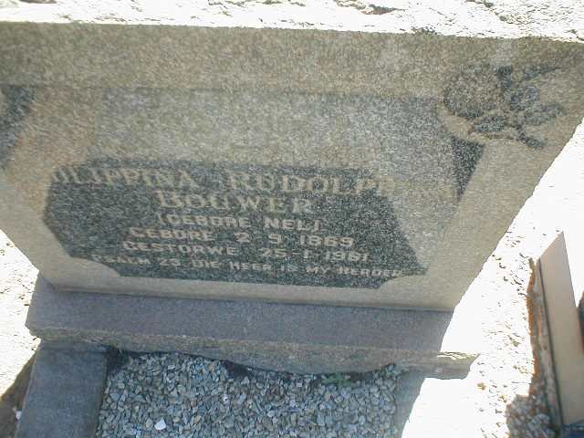 BOUWER Philippina Rudolphina geb. NEL 1869-1961