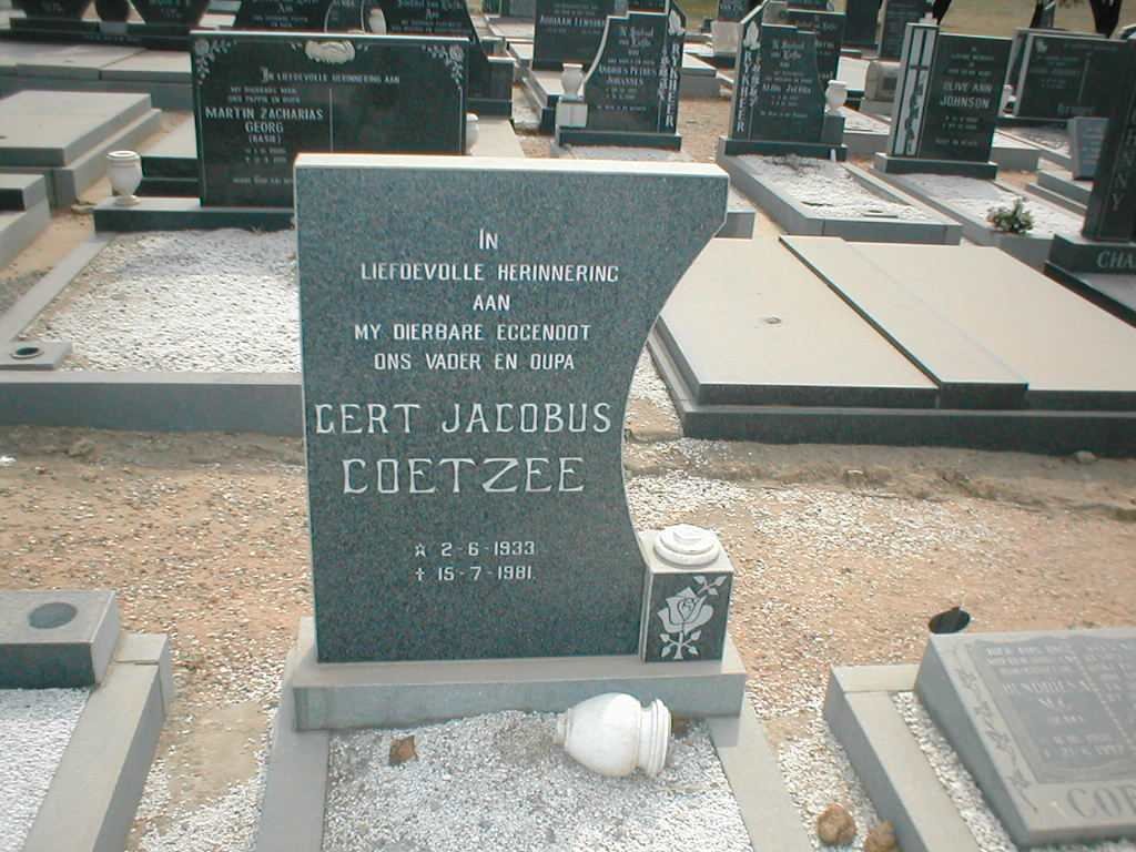 COETZEE Gert Jacobus 1933-1981