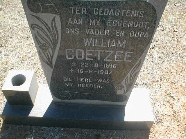 COETZEE William 1916 - 1987