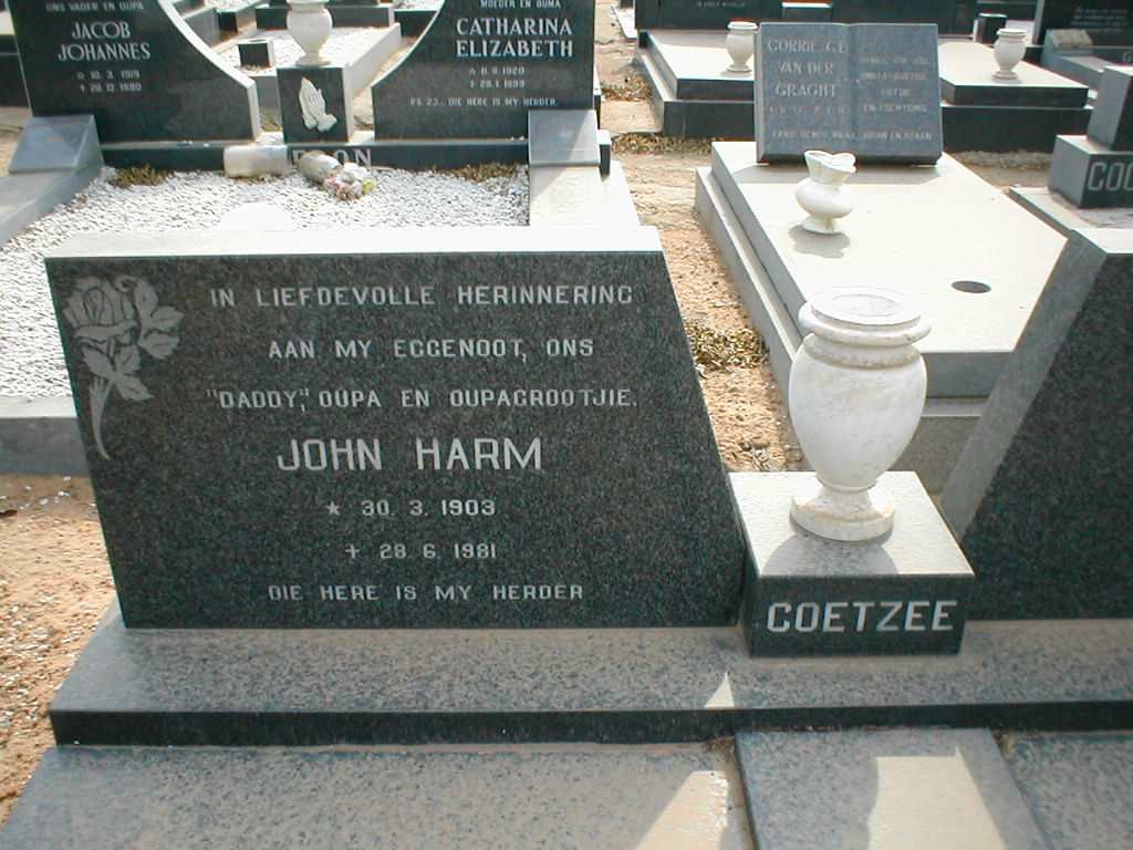 COETZEE John Harm 1903-1981