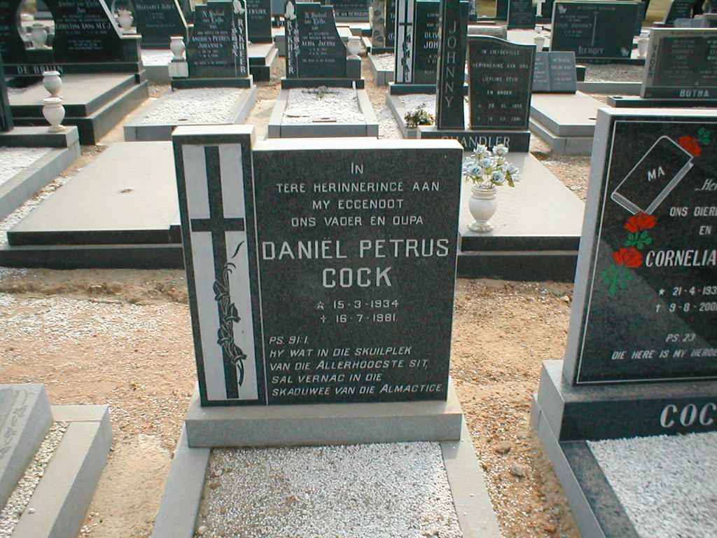 COCK Daniel Petrus 1934-1981