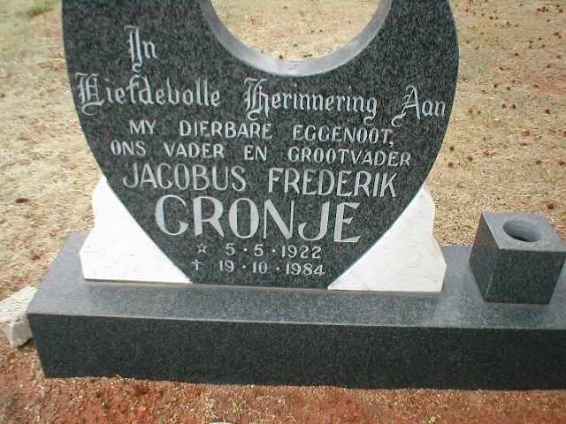 CRONJE Jacobus Frederik 1922-1984