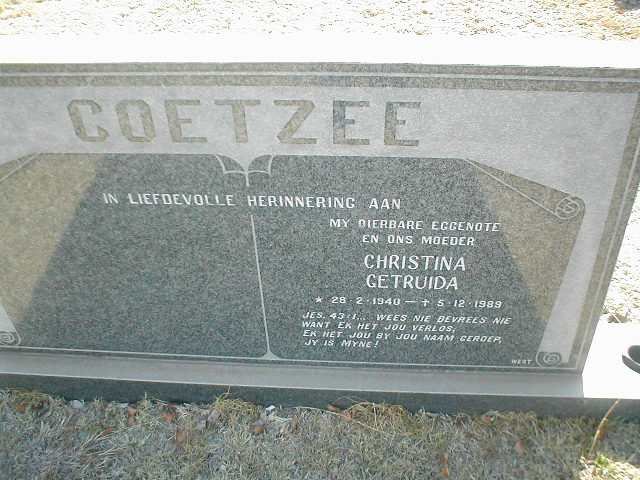 COETZEE Christina Getruida 1940-1989
