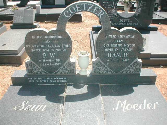 COETZER P. W. 1964-1987 &amp; Hanlie 1933-