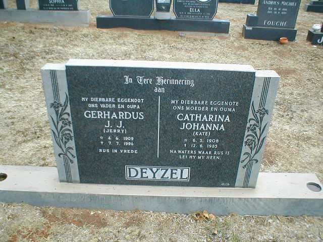 DEYZEL Gerhardus J.J. 1909-1996 &amp; Catharina Johanna 1908-1985
