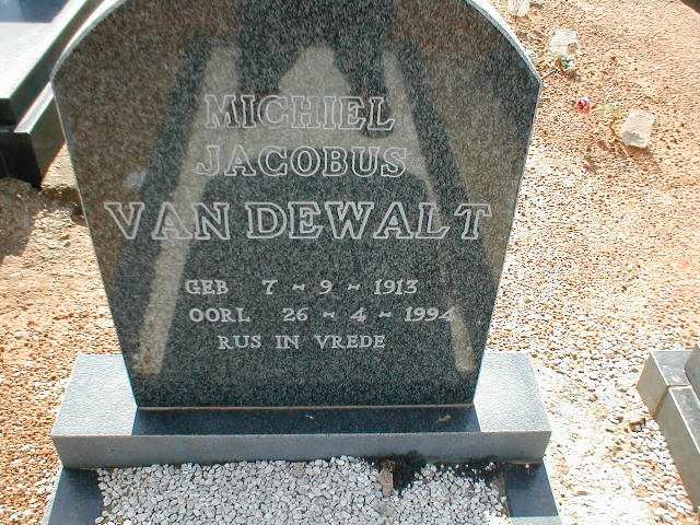 DEWALT Michiel Jacobus, van  1913-1994