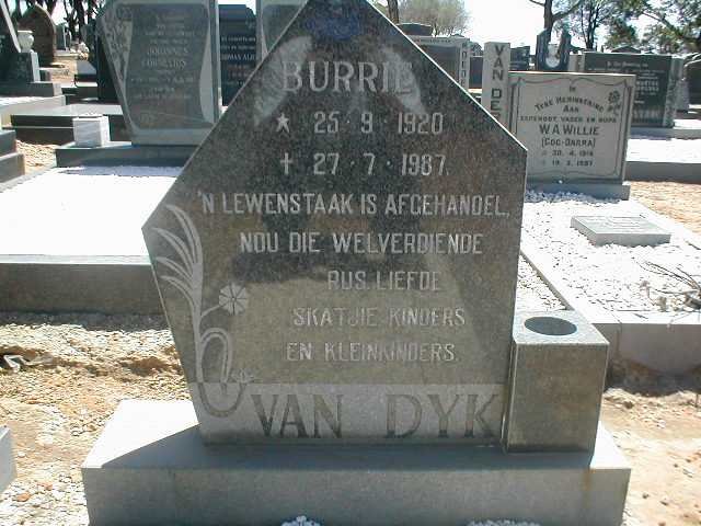 DYK Burrie, van 1920-1987