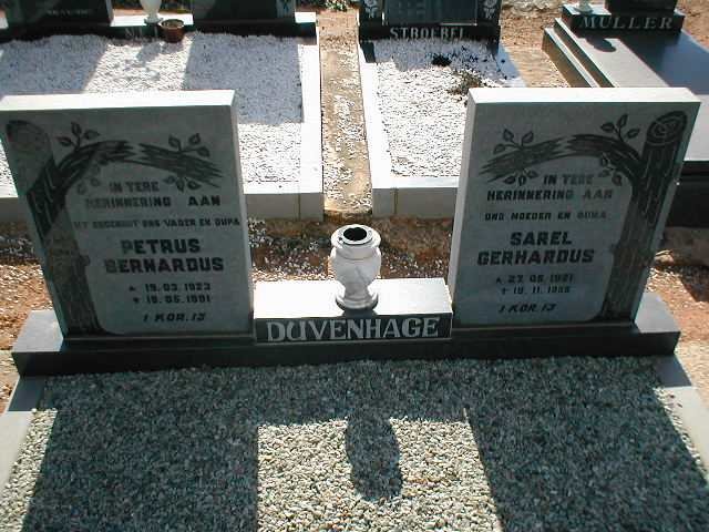 DUVENHAGE Petrus Bernardus 1923-1991 &amp; Sarel Gerhardus 1921-1998