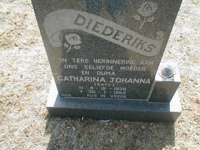 DIEDERIKS Catharina Johanna 1935-1992