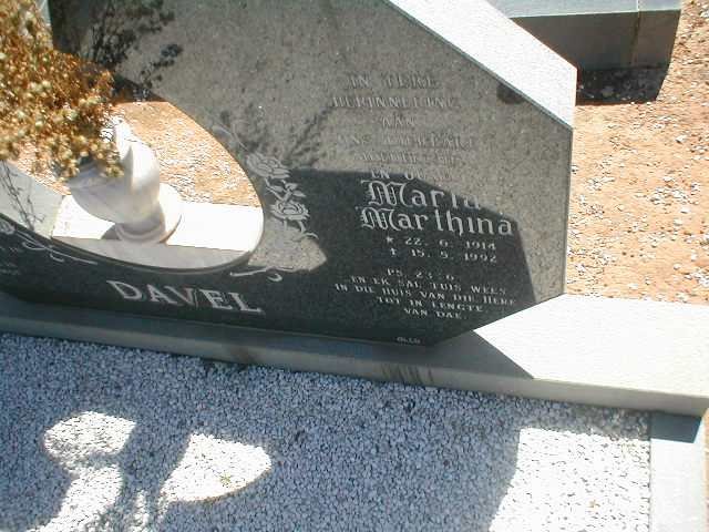 DAVEL Maria Marthina 1914-1992