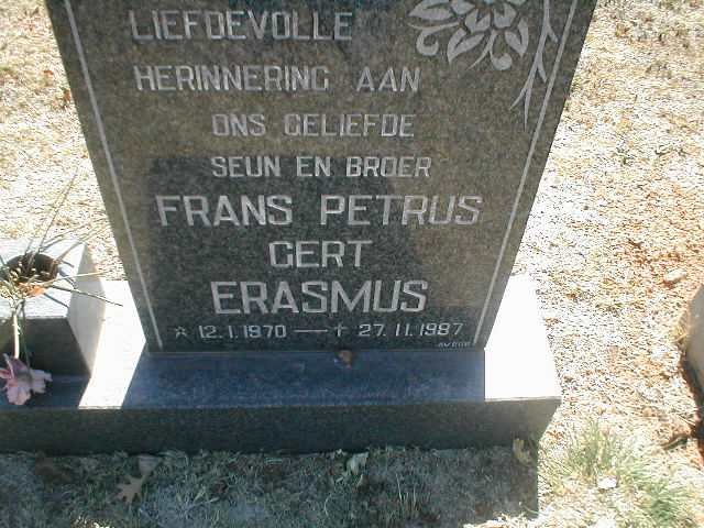 ERASMUS Frans Petrus Gert 1970-1987