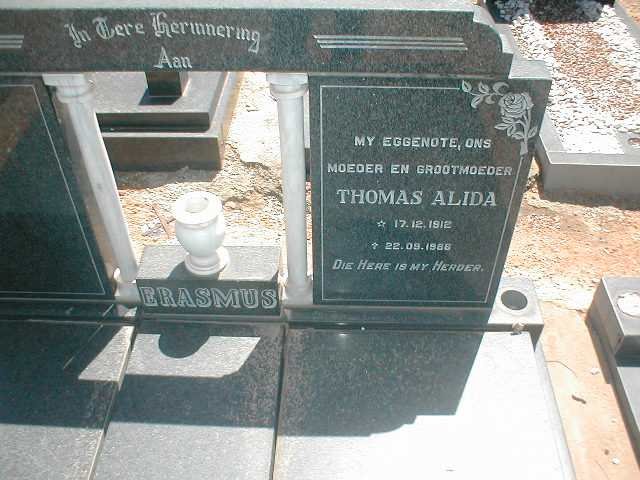 ERASMUS Thomas Alida 1912-1986