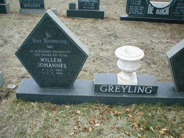 GREYLING Willem Johannes 1924-1984