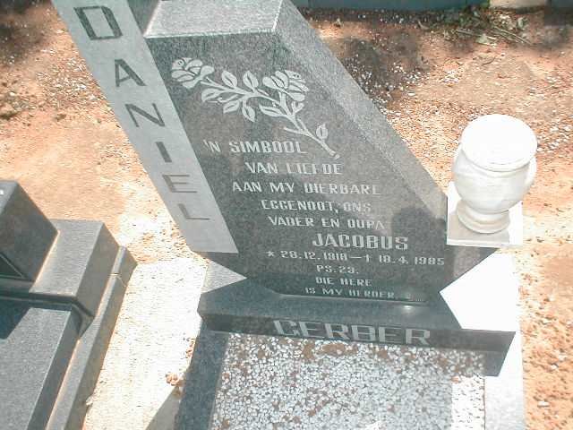 GERBER Daniel Jacobus 1918-1985