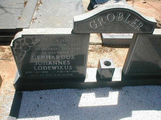 GROBLER Gerhardus Johannes Lodewikus 1941-1984