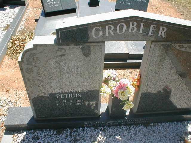 GROBLER Johannes Petrus 1927-1987