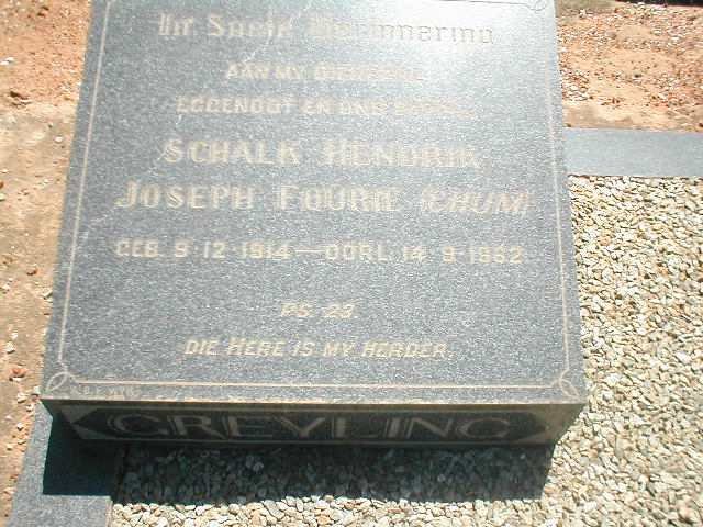 GREYLING Schalk Hendrik Joseph Fourie 1914-1962