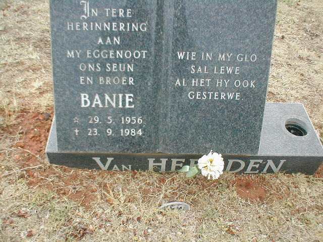 HEERDEN Banie, van 1956-1984