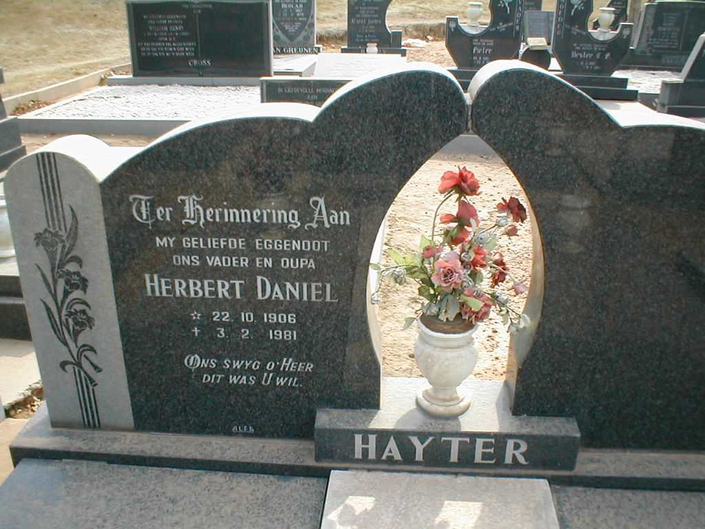 HAYTER Herbert Daniel 1906-1981