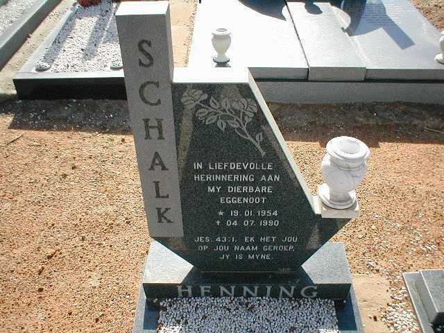 HENNING Schalk 1954-1990