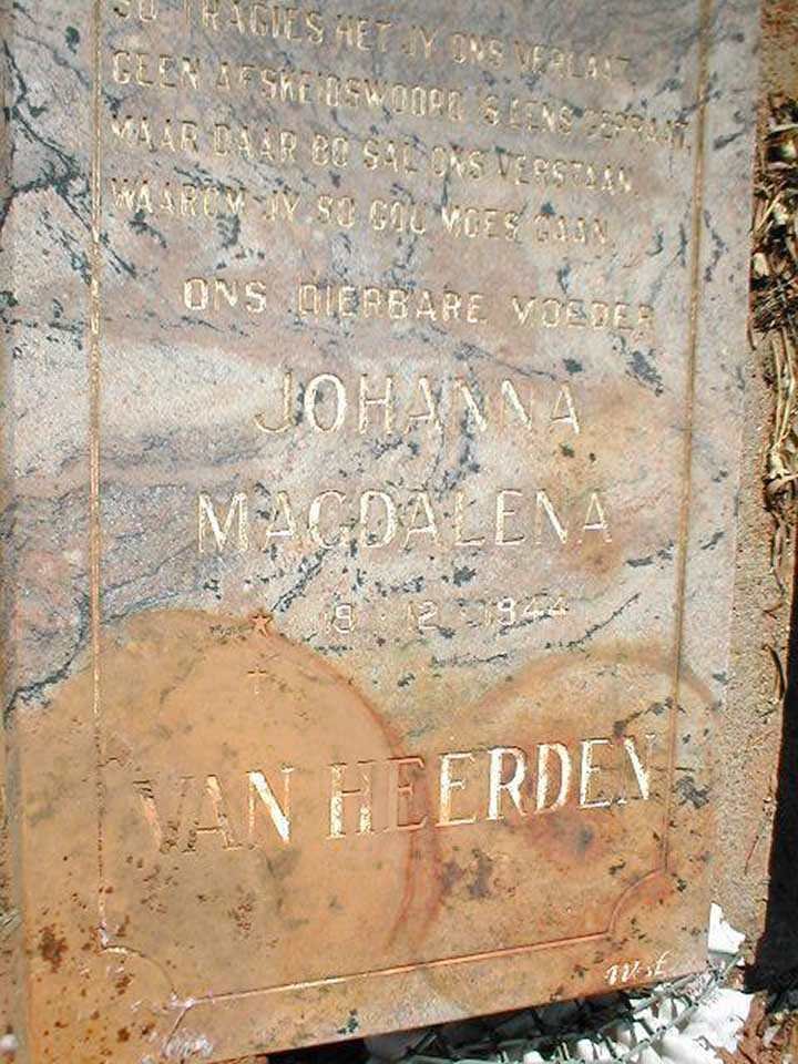 HEERDEN Johanna Magdalena, van 1944-