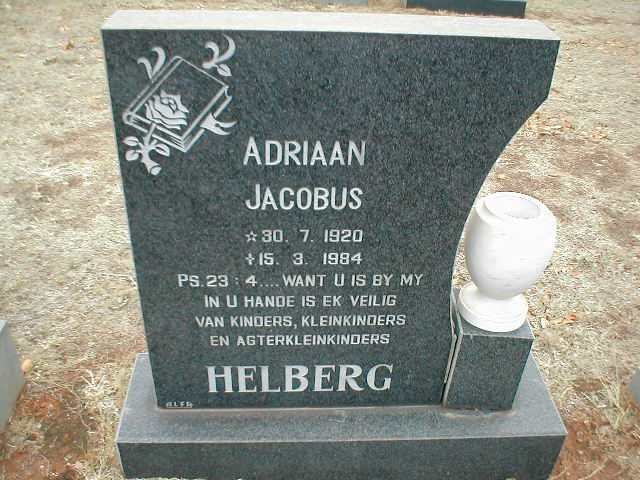 HELBERG Adriaan Jacobus 1920-1984