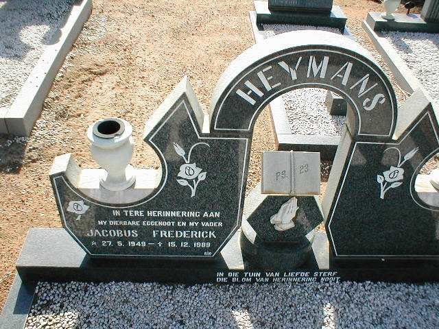 HEYMANS Jacobus Frederick 1949-1989