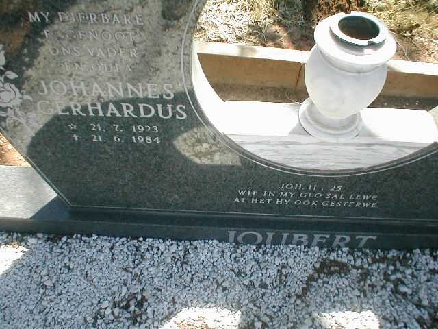 JOUBERT Johannes Gerhardus 1923-1984