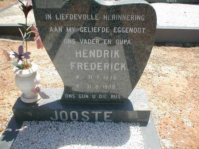 JOOSTE Hendrik Frederick 1939-1988