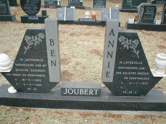 JOUBERT Ben 1933-1984 &amp; Annie 1933-
