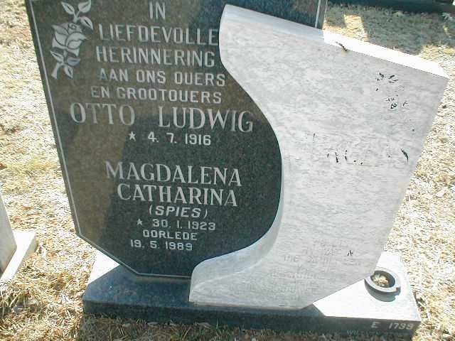 JURGENS Otto Ludwig 1916- &amp; Magdalena Catharina SPIES 1923-1989