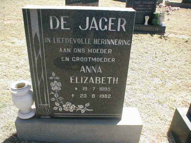 JAGER Anna Elizabeth, de 1895-1982