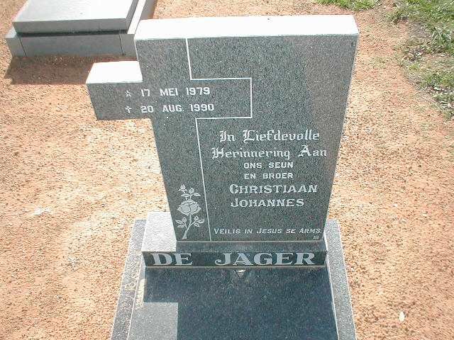 JAGER Christiaan Johannes, de 1979-1990
