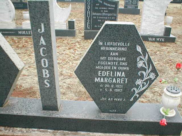 JACOBS Edelina Margaret 1921-1982