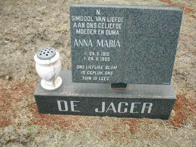 JAGER Anna Maria, de 1912-1985