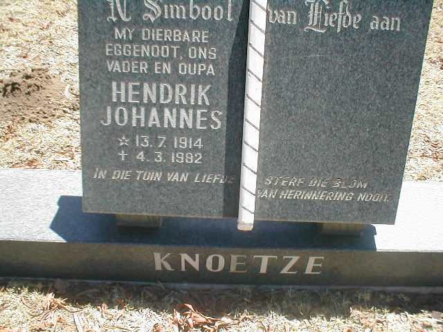 KNOETZE Hendrik Johannes 1914-1982