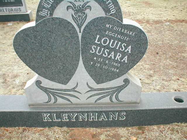 KLEYNHANS Louisa Susara 1965-1984