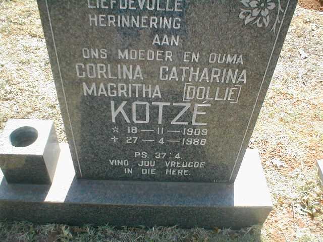 KOTZE Corlina Catharina Magritha 1909-1988