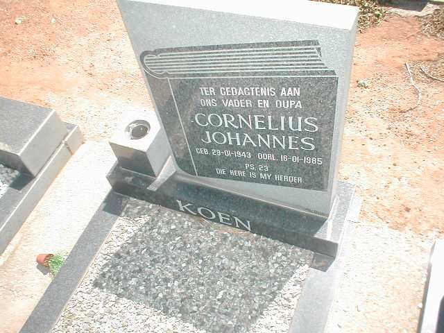 KOEN Cornelius Johannes 1943-1985