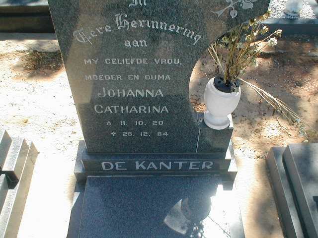 KANTER Johanna Catharina, de 1920-1984